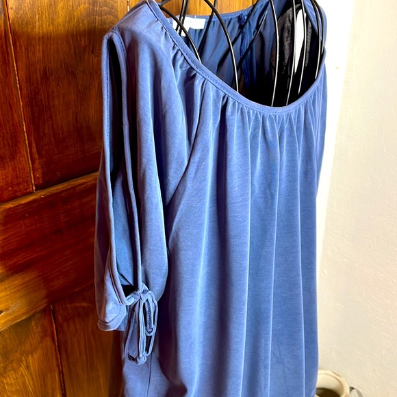 Green Envelope Los Angeles Blue Blouse Small - Picture 3 of 4